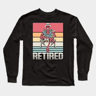 Retired Skeleton Sunburn Long Sleeve T-Shirt